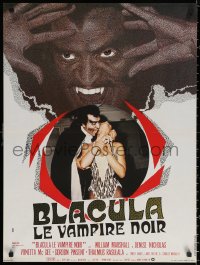 2f275 BLACULA French 23x31 1972 black vampire William Marshall is deadlier than Dracula!