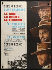 2f283 GOOD, THE BAD & THE UGLY French 23x31 R1970s Clint Eastwood, Lee Van Cleef, Sergio Leone!