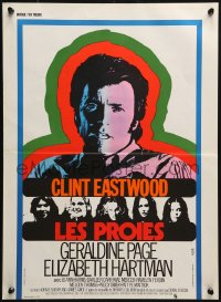 2f307 BEGUILED French 15x21 1971 cool different psychedelic art of Clint Eastwood, Don Siegel