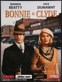 2f309 BONNIE & CLYDE French 16x21 R2000 different close up of Warren Beatty & Faye Dunaway with guns!