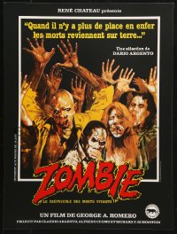 2f311 DAWN OF THE DEAD French 16x21 1983 George Romero, cool different zombie artwork!