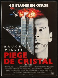 2f312 DIE HARD French 15x20 1988 Bruce Willis vs Alan Rickman and terrorists, action classic!