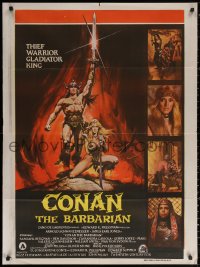2f010 CONAN THE BARBARIAN Indian 1982 Arnold Schwarzenegger & sexy Sandahl Bergman by Casaro!