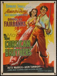 2f011 CORSICAN BROTHERS Indian R1960s different art of Douglas Fairbanks Jr. & Warrick by Pinto!