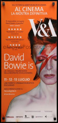 2f694 DAVID BOWIE IS HAPPENING NOW advance Italian locandina 2013 July, image as Ziggy Stardust!