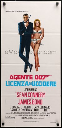 2f695 DR. NO Italian locandina R1971 Sean Connery as James Bond & sexy Ursula Andress in bikini!