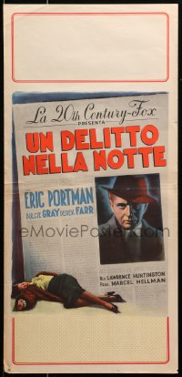 2f714 WANTED FOR MURDER Italian locandina 1949 Pressburger helped write this mystery with a twist!