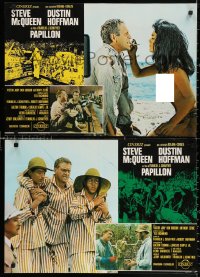 2f740 PAPILLON group of 8 Italian 18x26x26 pbustas 1973 Steve McQueen & Dustin Hoffman!