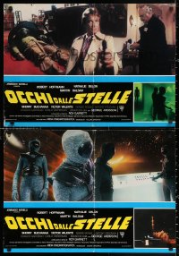 2f778 EYES BEHIND THE STARS group of 6 Italian 18x25 pbustas 1978 Mario Gariazzo's Occhi Dalle Stelle, cool sci-fi!