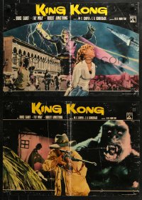 2f782 KING KONG group of 6 Italian 18x26 pbustas R1966 wacky images taken from the movie Konga!