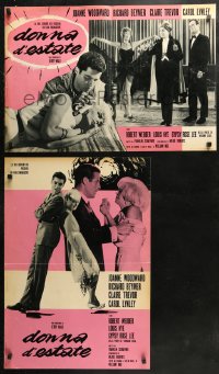2f765 STRIPPER group of 3 Italian 18x27 pbustas 1963 men who led Joanne Woodward to be a stripper!