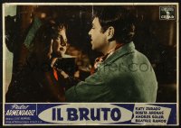 2f806 EL BRUTO Italian 13x19 pbusta 1954 Luis Bunuel, close up of Pedro Armendariz & Rosita Arenas!