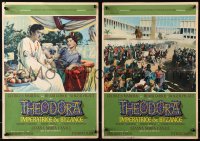 2f825 THEODORA SLAVE EMPRESS group of 5 Italian 14x19 pbustas 1954 Georges Marchal & Canale!