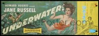 2f659 UNDERWATER Japanese 10x29 press sheet 1955 Hughes, sexiest skin diver Jane Russell, rare!
