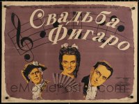 2f494 MARRIAGE OF FIGARO Russian 24x32 1950 Mozart's classic opera, musical Belski art!