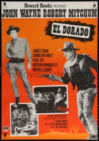 2f099 EL DORADO Swedish 1966 John Wayne, Robert Mitchum, Howard Hawks directed, different!