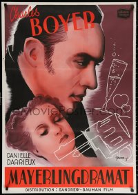 2f102 MAYERLING Swedish 1943 Anatole Litvak directed, Charles Boyer & Danielle Darrieux!