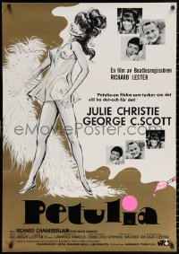2f104 PETULIA Swedish 1968 Richard Lester directed, pretty Julie Christie & George C. Scott!