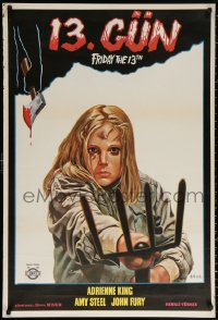 2f173 FRIDAY THE 13th PART II Turkish 1982 best completely different art of Amy Steel by Omer Muz!