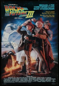 2g462 BACK TO THE FUTURE III DS 1sh 1990 Michael J. Fox, Chris Lloyd, Drew Struzan art!