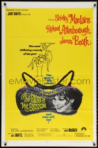 2g494 BLISS OF MRS. BLOSSOM 1sh 1968 Shirley MacLaine, Richard Attenborough, wacky bra design!