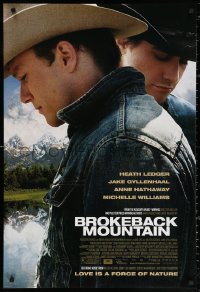 2g510 BROKEBACK MOUNTAIN DS 1sh 2005 Ang Lee directed, Heath Ledger & Jake Gyllenhaal!