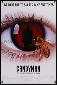 2g518 CANDYMAN 1sh 1992 Clive Barker, creepy close-up image of bee in eyeball!