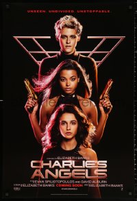 2g528 CHARLIE'S ANGELS teaser DS 1sh 2019 Kristen Stewart over Naomi Scott & Ella Balinska!