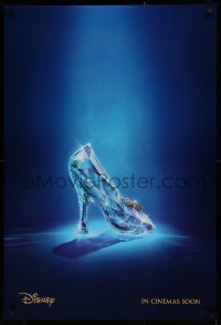 2g531 CINDERELLA teaser DS 1sh 2015 Walt Disney, great image of classic glass slipper!