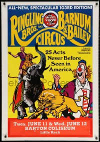 2g059 RINGLING BROS & BARNUM & BAILEY CIRCUS circus poster 1973 Gebel-Williams, lion, tiger!