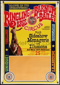 2g062 RINGLING BROS & BARNUM & BAILEY CIRCUS 28x40 circus poster 1974 Gunther Gebel-Williams!