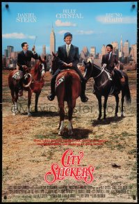 2g534 CITY SLICKERS int'l 1sh 1991 great artwork of cowboys Billy Crystal & Daniel Stern!