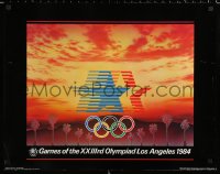 2g260 1984 SUMMER OLYMPICS McMahon style 22x28 commercial poster 1984 XXIII Olympiad!
