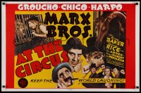 2g264 AT THE CIRCUS 23x35 commercial poster 1971 wonderful artwork of the Marx Brothers!