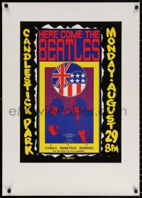 2g269 BEATLES 24x33 commercial poster 1990s John, Paul, George & Ringo, Wes Wilson art!