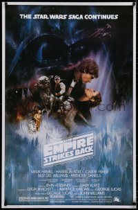 2g283 EMPIRE STRIKES BACK 26x40 German commercial poster 1995 Gone With The Wind style art by Kastel!