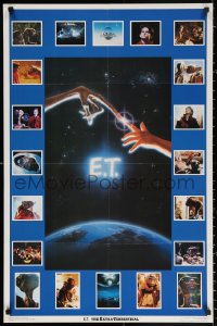 2g280 E.T. THE EXTRA TERRESTRIAL 23x35 commercial poster 1982 Barrymore, Spielberg, great images!