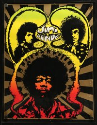 2g288 JIMI HENDRIX 19x25 commercial poster 1970s groovy images of the rock & roll guitar god!