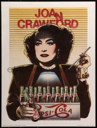 2g292 JOAN CRAWFORD 18x24 commercial poster 1980s close-up of the actress for Pepsi Cola!