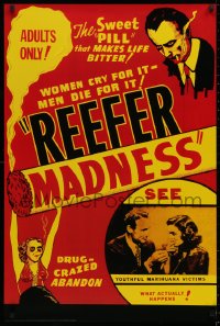 2g302 REEFER MADNESS 24x36 Swiss commercial poster 1999 The Burning Question, The Love Weed!