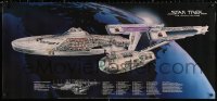 2g308 STAR TREK 22x48 commercial poster 1979 David Kimble artwork schematic of Enterprise!