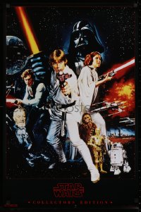 2g309 STAR WARS 21x32 commercial poster 1994 Collector's Edition with Chantrell art!