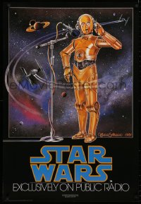 2g310 STAR WARS RADIO DRAMA 27x40 German commercial poster 1990s Star Wars on the radio!