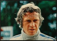 2g311 STEVE McQUEEN 21x29 Japanese commercial poster 1970s image of actor wearing racing jersey!