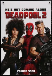 2g567 DEADPOOL 2 style G int'l teaser DS 1sh 2018 Reynolds with Brolin and Zazie Beetz as Domino!