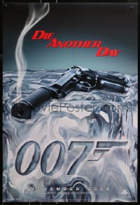 2g573 DIE ANOTHER DAY teaser DS 1sh 2002 Pierce Brosnan as James Bond, cool image of gun melting ice