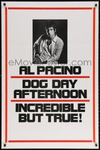 2g579 DOG DAY AFTERNOON teaser 1sh 1975 Al Pacino, Sidney Lumet bank robbery crime classic!