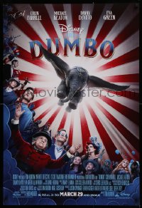 2g582 DUMBO advance DS 1sh 2019 Tim Burton Walt Disney live action adaptation of the classic movie!
