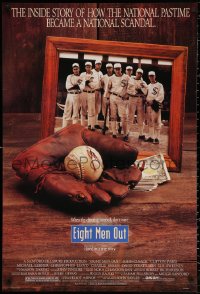 2g587 EIGHT MEN OUT 1sh 1988 John Sayles, John Cusack, Chicago Black Sox, baseball!