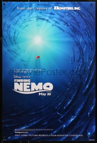 2g605 FINDING NEMO advance DS 1sh 2003 Disney & Pixar, Nemo surrounded by huge school of fish!